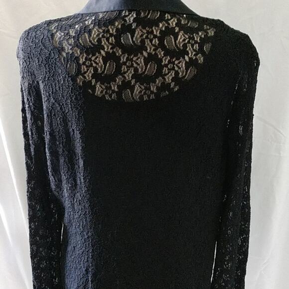 Mimi Maternity Black Lace Blouse w/ attached Tank size Large - Picture 4 of 8